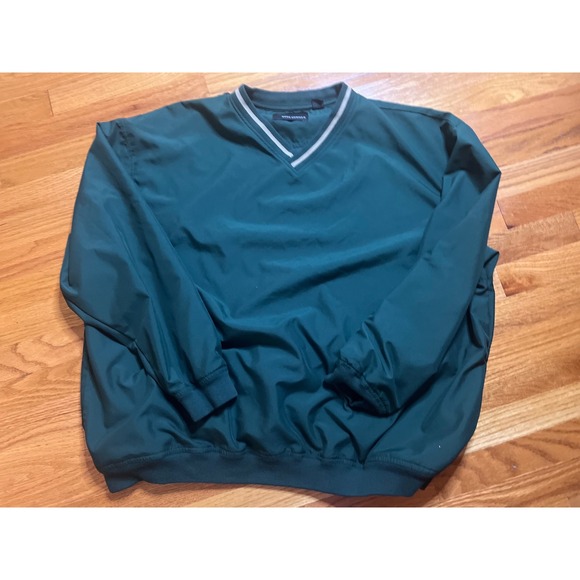 Greg Norman Mens Pullover Golf Windbreaker XL Extra Large Green Jacket Loosefit - Picture 1 of 4